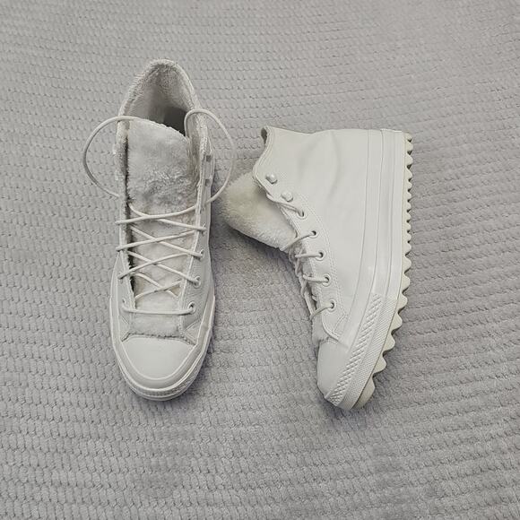 Converse Womens Size 10 Chuck Taylor Street Warmer Ripple High Top White - Picture 1 of 10